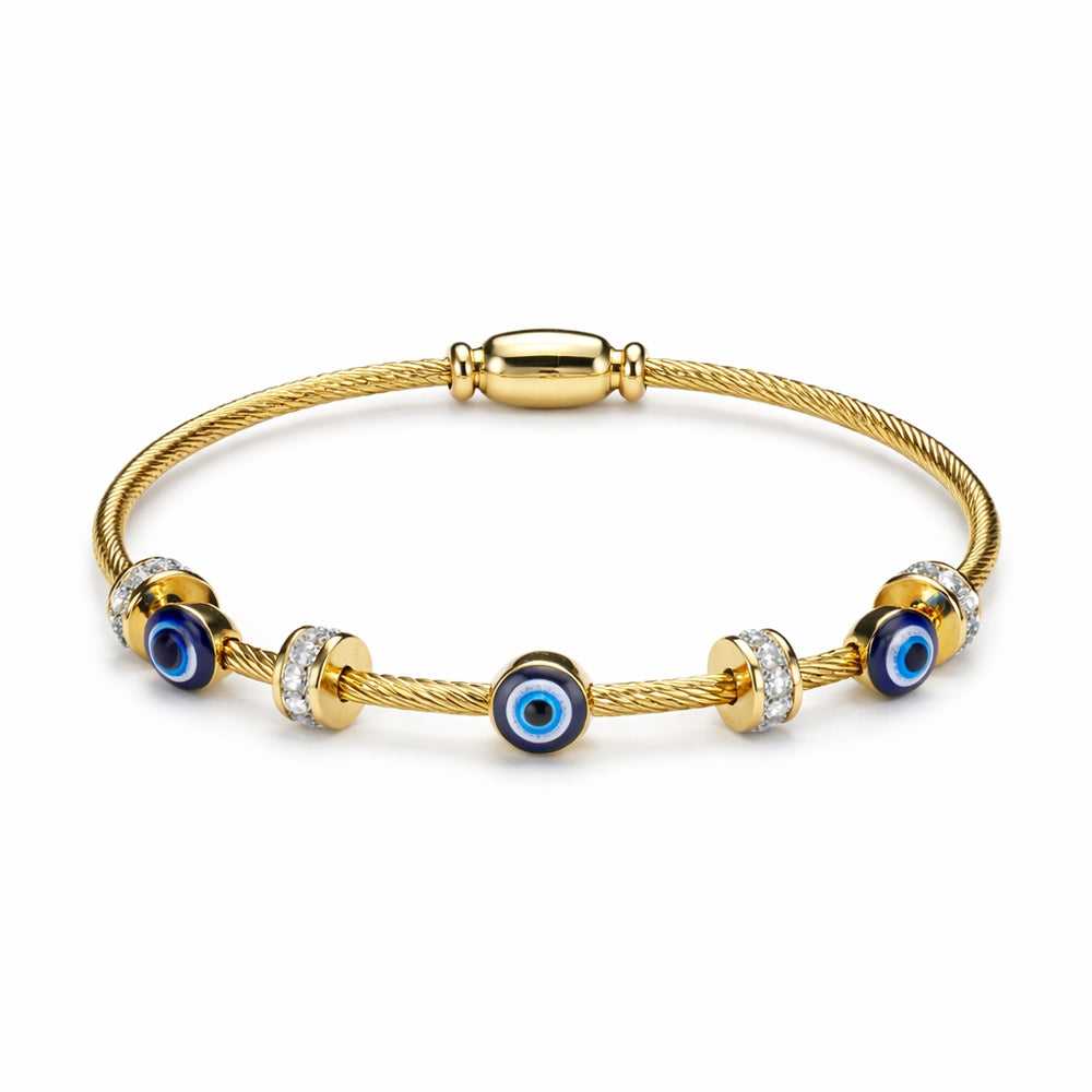 Evil Eye Charm Bracelet – 18K Gold Plated